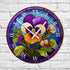 Pansy Suncatcher Effect Clock